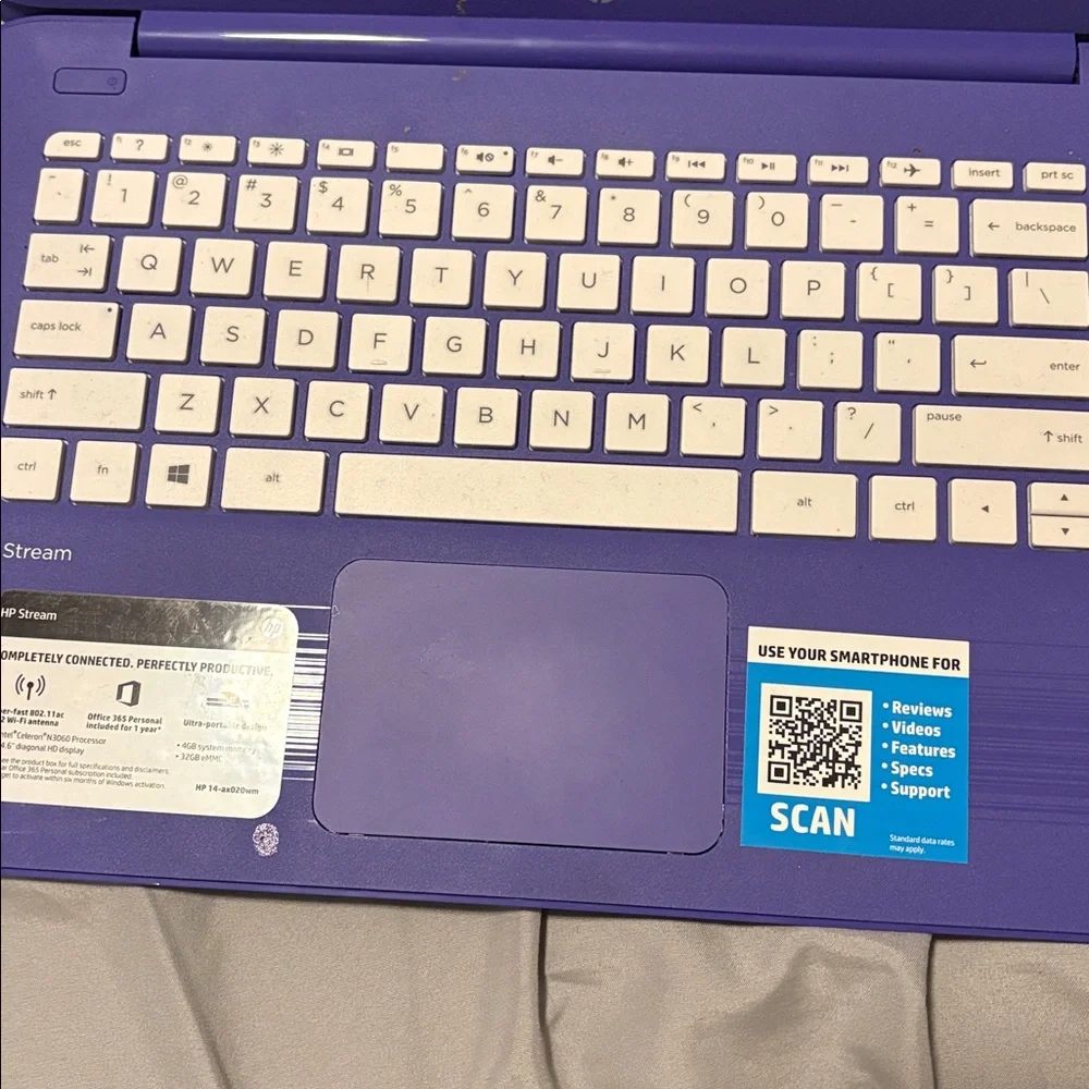 HP Stream Laptop in Bold Purple